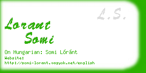 lorant somi business card